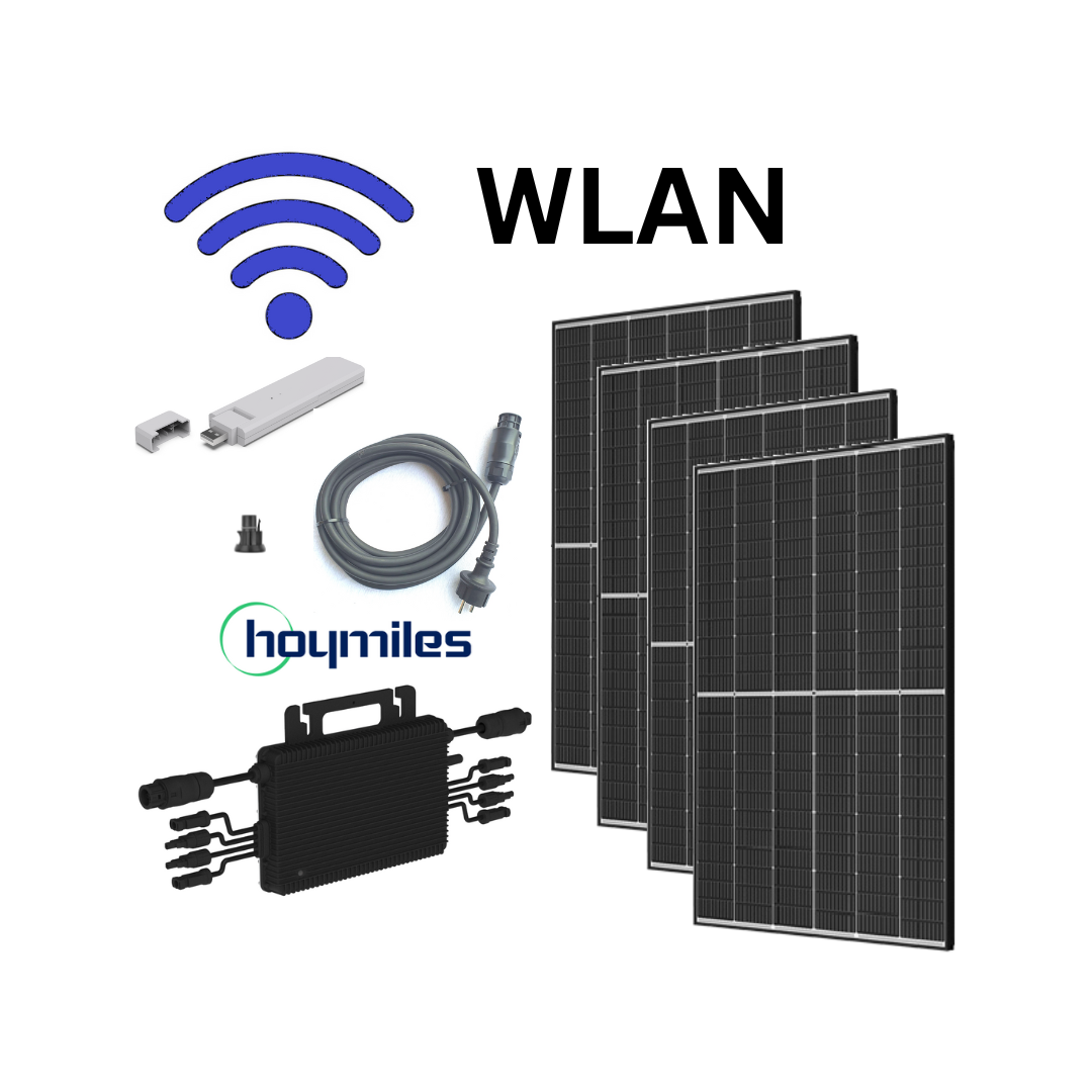 1700Wp / 800W Balkonkraftwerk mit WLAN, mit Hoymiles HM-1200 und