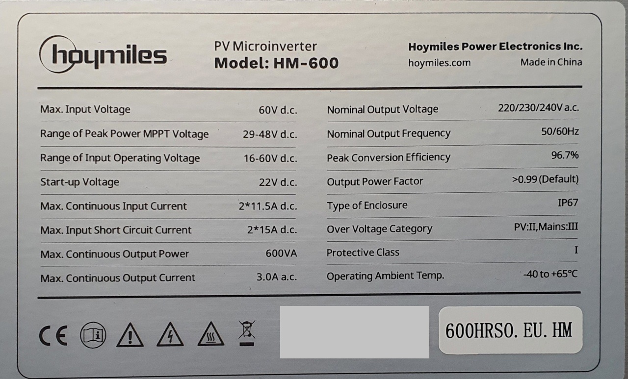 HM-600 Hoymiles Mikrowechselrichter 600W